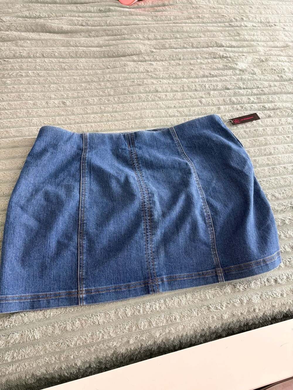 No Boundaries Blue Denim Mini Skirt Size XXL/2XG (19-21)